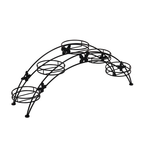 Подставка металлическая для цветов 690х115х255 мм черный Арка 5 ЗМИ
