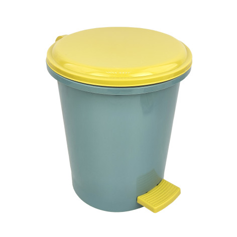 Ведро пластиковое для мусора 10 л 240х290 мм круглое с педалью вкладыш микс Baizheng