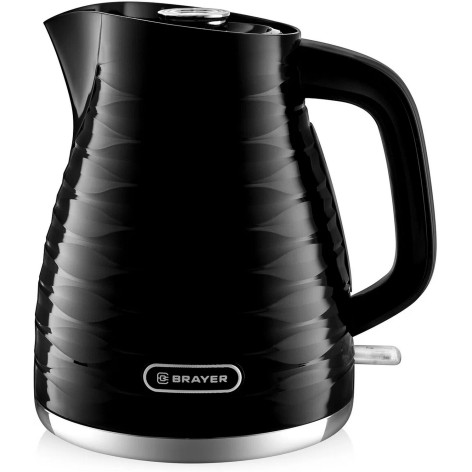 Чайник пластиковый электрический 1,7 л 2,2 кВт черный BR1057BK Brayer