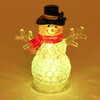 Мини фотография Акция! Светильник светодиодный пластиковый  9*5,3*11 см Снеговик в шляпе (1/240)
