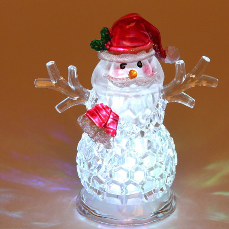 Cнимок Акция! Светильник светодиодный пластиковый  9*5,3*10,5 см Дед Мороз в колпаке (1/240)