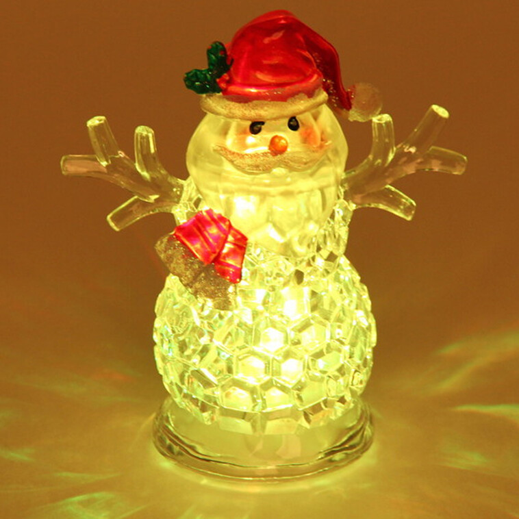 Рисунок Акция! Светильник светодиодный пластиковый  9*5,3*10,5 см Дед Мороз в колпаке (1/240)