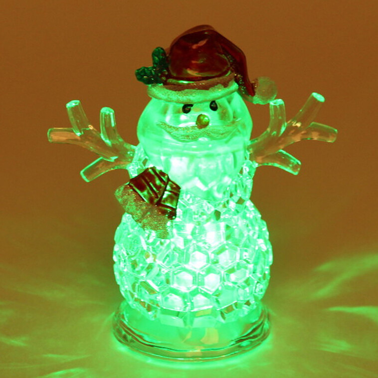 Фото №1 Акция! Светильник светодиодный пластиковый  9*5,3*10,5 см Дед Мороз в колпаке (1/240)