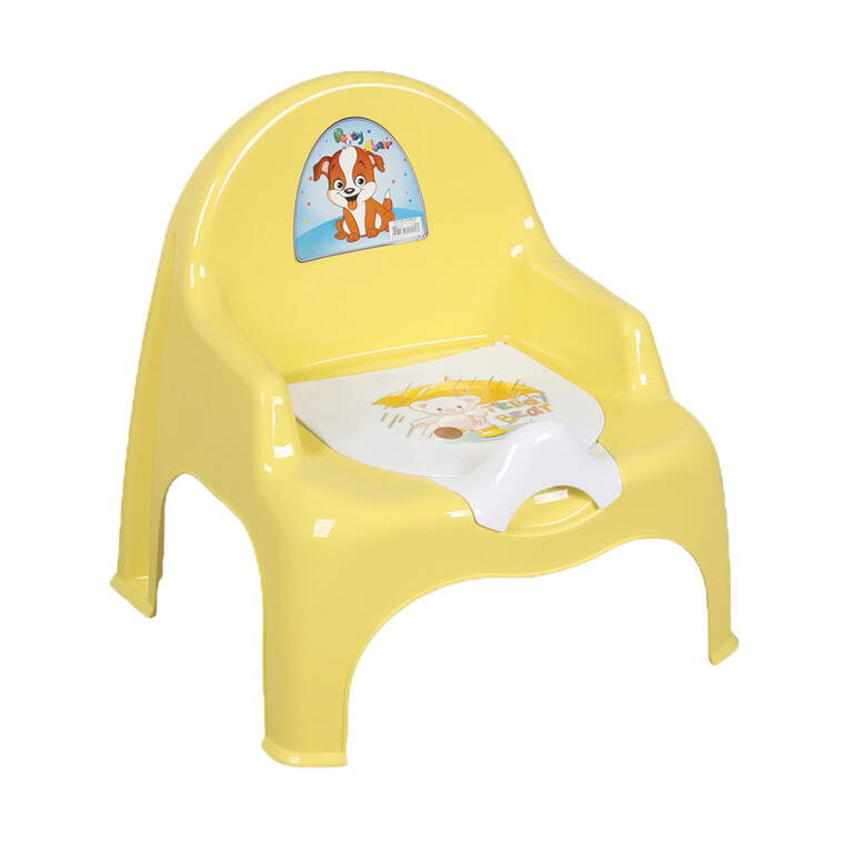 Горшок-стул пластиковый детский 320*275*340 мм крышка желтый Ниш Ddstyle (1/15)