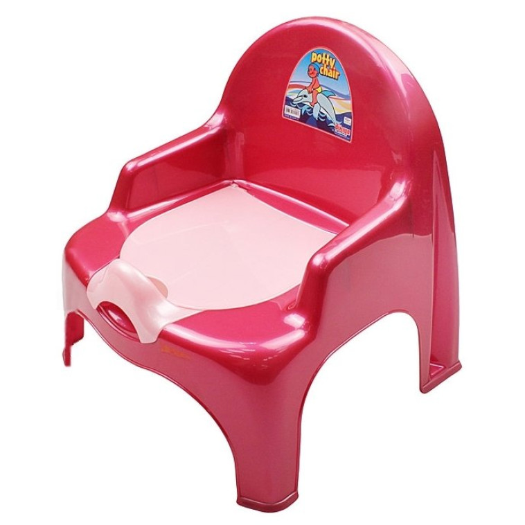Горшок-стул пластиковый детский 320*275*340 мм крышка красный перламутр Ddstyle (1/15)
