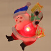 Миниатюра Акция! Светильник светодиодный пластиковый  9,5*4 см на присоске Веселый Дед Мороз Серпантин (1/192)