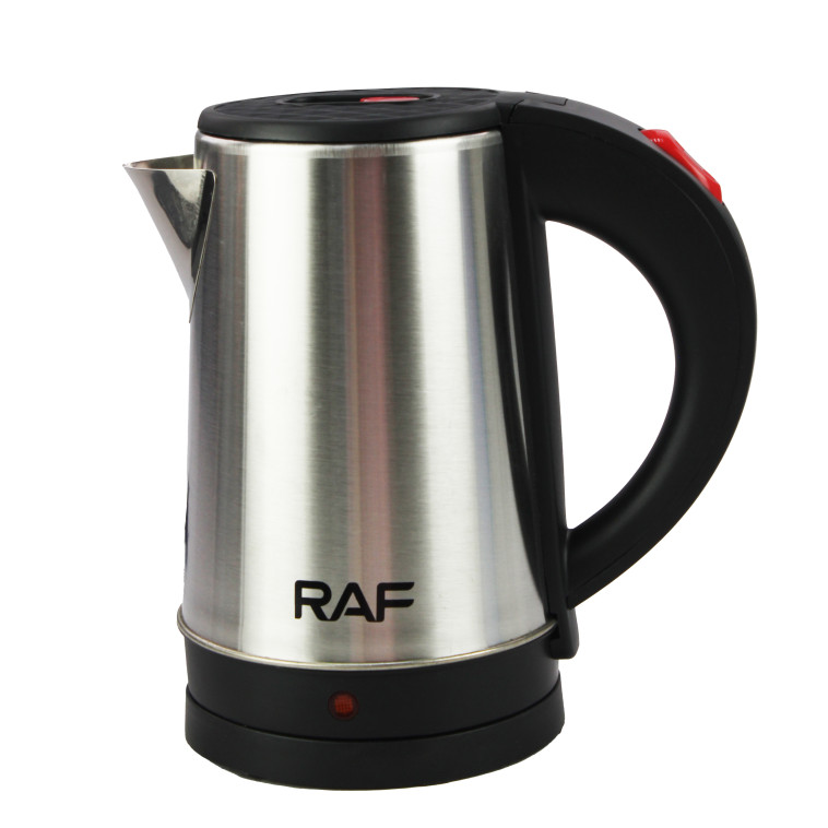 Чайник металлический электрический 0,8 л 800 Вт стальной с красным R.7188 Raf (1/24)