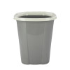 Мини изображение Ведро пластиковое для мусора  11 л без крышки серый BZ-0892 Baizheng (1/60)