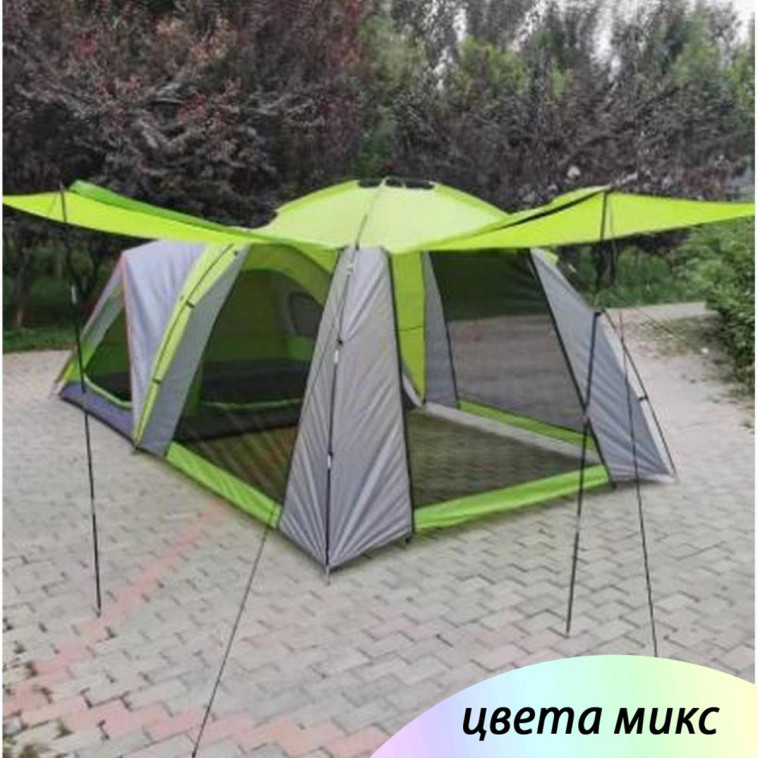 Акция! Палатка шатер 4-х местная 480*240*180 см микс Baizheng (1/3)