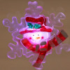 Мини картинка Акция! Светильник светодиодный пластиковый  9,5*4 см на присоске Снежинка со снеговиком (1/192)