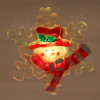 Мини фотография Акция! Светильник светодиодный пластиковый  9,5*4 см на присоске Снежинка со снеговиком (1/192)
