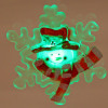Мини фото №1 Акция! Светильник светодиодный пластиковый  9,5*4 см на присоске Снежинка со снеговиком (1/192)