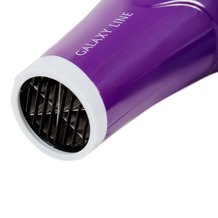 Фото Фен 2200 Вт профессиональный 3 режима 2 скорости холод воздух концентратор фиолет Galaxy Line (1/12)