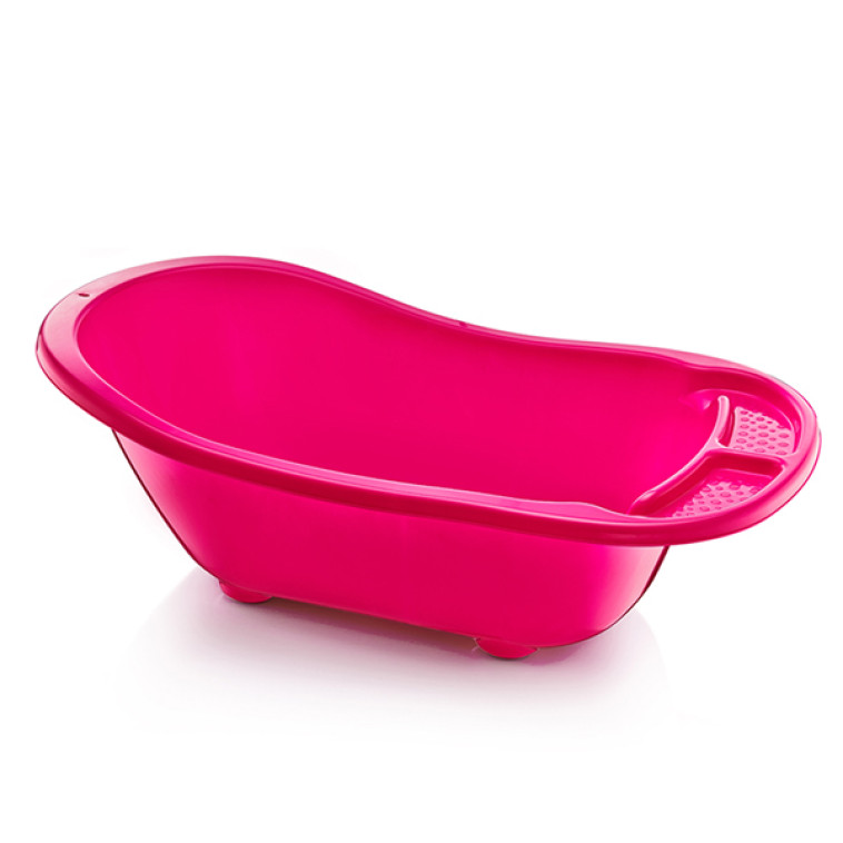 Ванна пластиковая детская 55 л 530*915*280 мм с водостоком широкая розовый перламутр Ddstyle (1/5)