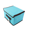 Мини фото Ящик текстильный 26*20*16 см для хранения вещей крышка складной голубой Baizheng (1/100)