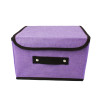 Мини изображение Ящик текстильный 26*20*16 см для хранения вещей крышка складной фиолетовый Baizheng (1/100)