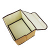Мини картинка Ящик текстильный 26*20*16 см для хранения вещей крышка складной светло коричневый Baizheng (1/100)
