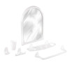 Мини изображение Набор пластиковый для ванной с зеркалом 38*9*50 см белый №1 Аква Альтернатива (1/3)