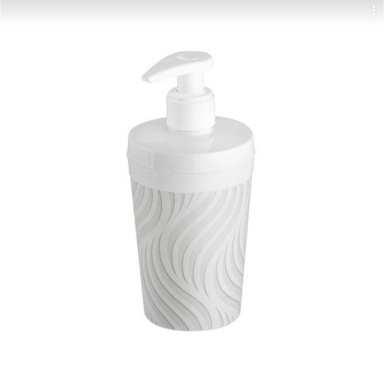 Дозатор пластиковый для жидкого мыла 70*70*150 мм белый Breeze wave Полимербыт (1/16)