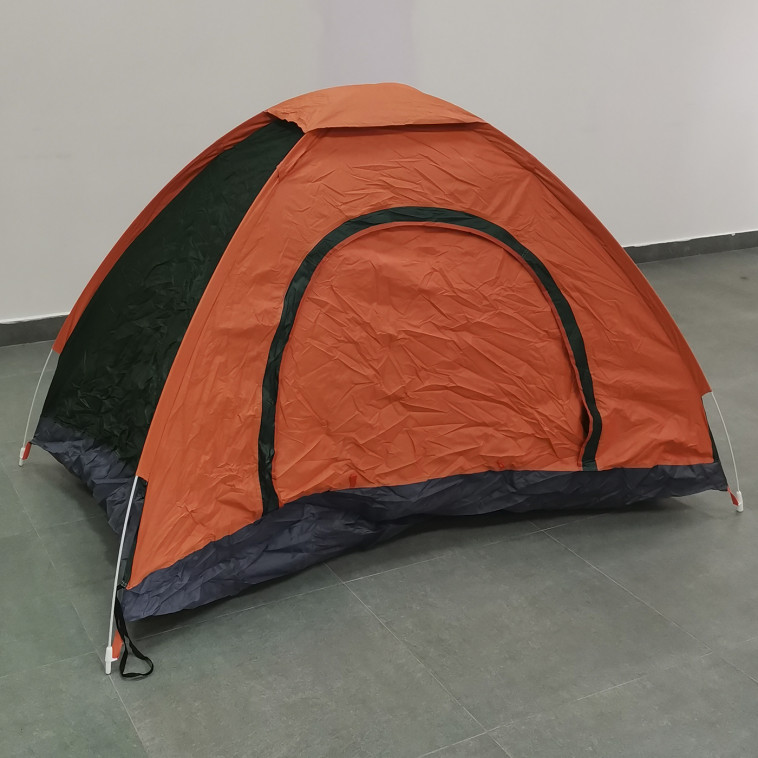 Фото Палатка 1 местная 200*140*110 см автоматическая оранжево зеленый Baizheng (1/20)