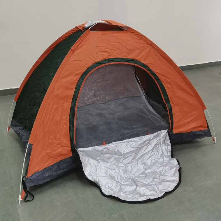 Изображение Палатка 1 местная 200*140*110 см автоматическая оранжево зеленый Baizheng (1/20)