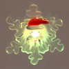 Мини фотография Акция! Светильник светодиодный пластиковый  9,5*4 см на присоске Снежинка с Дедом Морозом (1/192)