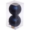 Мини изображение Акция! Набор пластиковых шаров d-10 см 2 шт сапфир Глиттер Серпантин (1/90)