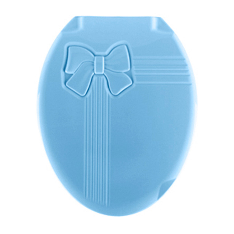 Сиденье пластиковое для унитаза 37*45*3,2 см голубой Бантик Ddstyle (1/12)