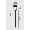 Мини изображение Фонарь садовый  8*33 см на солнечной батарее 600 мАч черный Пламя Baizheng (2/120)