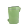 Мини изображение Ведро пластиковое для мусора 12 л 240*350 мм круглое с педалью с вкладышем зеленый Baizheng (1/12)