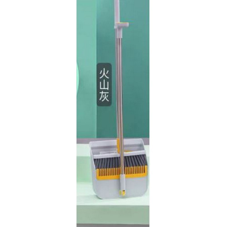 Набор пластиковый для уборки веник + совок 96*39*64 см пласт ручка серый BD-9090 Baizheng (1/40)