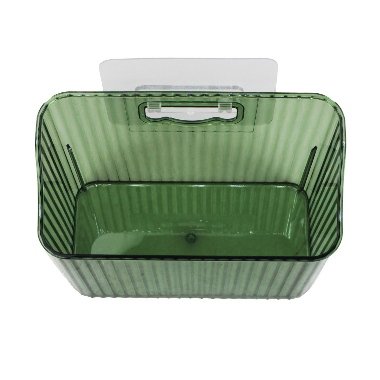 Картинка Корзина пластиковая для кухни 163*88*115 мм прозрачный зеленый BZ-2276-1 Baizheng (1/60)