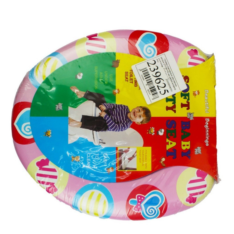 Сиденье пластиковое для унитаза детское 270*280*50 мм мягкое конфеты Baizheng (1/24)