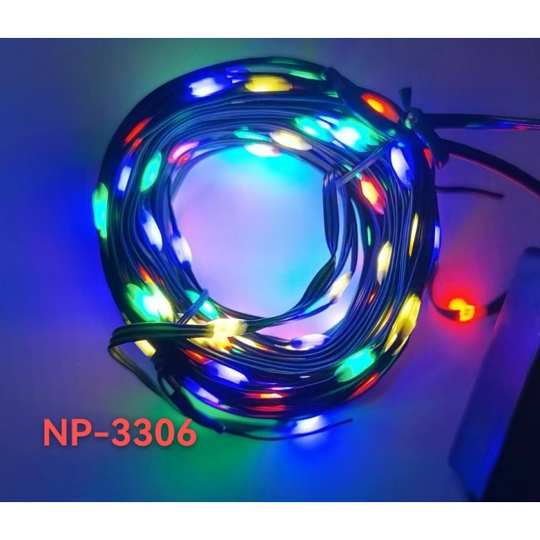 Гирлянда светодиодная 20 м 200 led пластик медь разноцветный NP-3306 Fex (1/100)