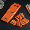 Мини изображение Овощерезка пластиковая 7 ножей для резки контейнер №2 оранжевый Либра Пласт (1/28)