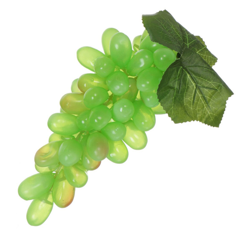 Виноград искусственный декоративный 60 ягод 22*10 см зеленый длинный с листочком I.K (1/1)