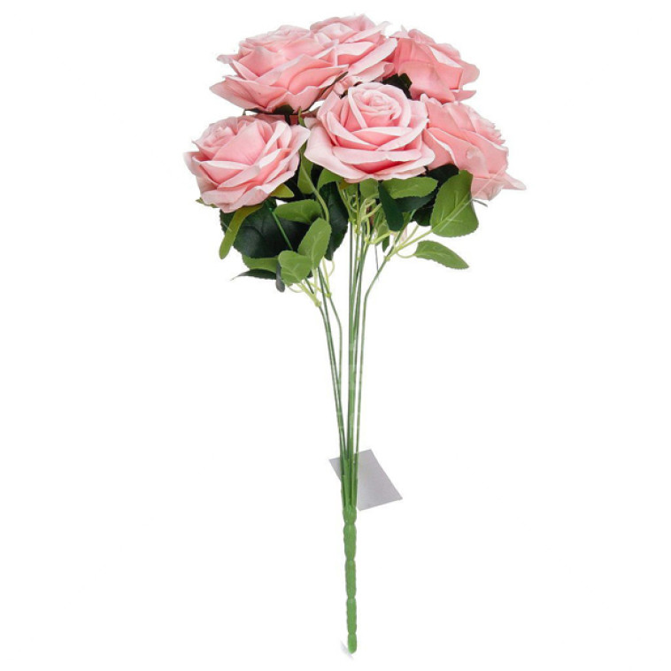 Букет искусственных декоративных роз 42 см розовый I.K (1/1)