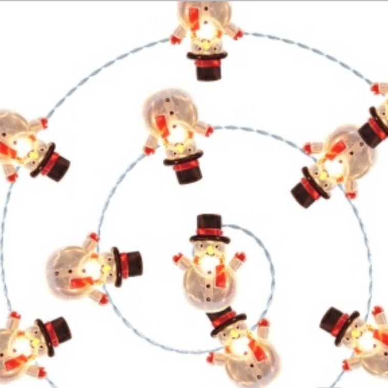 Гирлянда светодиодная  2 м 20 led батарейки 2*CR2032 Снеговичок Серпантин (1/432)