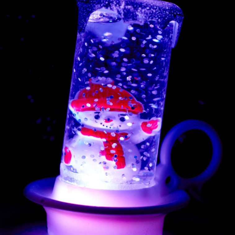 Картинка Акция! Светильник светодиодный пластиковый  8,5 см в ассортименте Свеча новогодняя Серпантин (1/320)