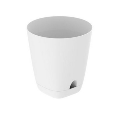 Горшок пластиковый  2 л поддон прикорневой полив белый Гранд Альт-Пласт