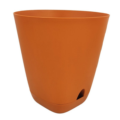 Горшок пластиковый  15 л поддон прикорневой полив карамель Гранд Альт-Пласт