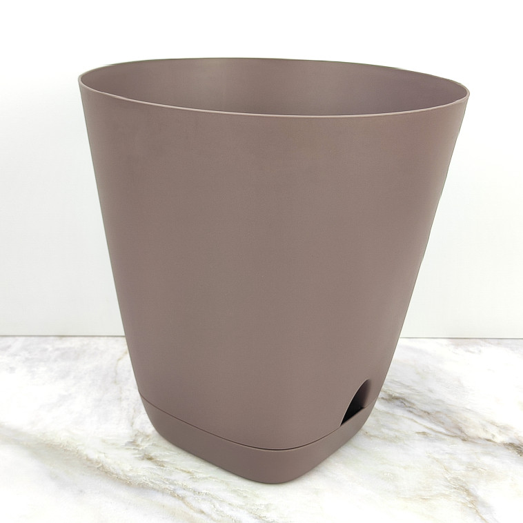 Фото Горшок пластиковый  15 л поддон прикорневой полив ежевика Гранд Альт-Пласт