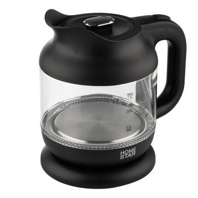 Чайник стеклянный электрический 1,8 л 1,5 кВт подсветка белый HS-1008 HomeStar