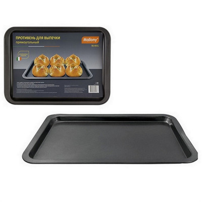 Противень стальной 46,5х32,7х2,5 см для выпечки Булочка Mallony Противень стальной 46,5х32,7х2,5 см для выпечки Булочка Mallony