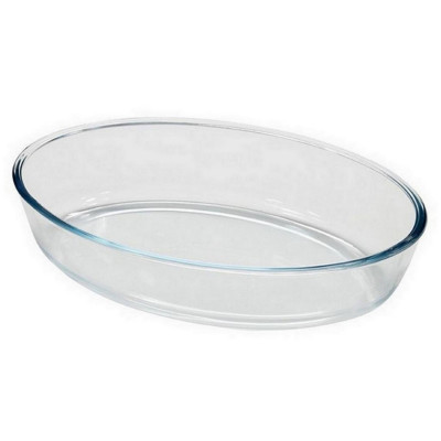 Блюдо стеклянное для запекания 1600 мл овальное Cristallino Mallony