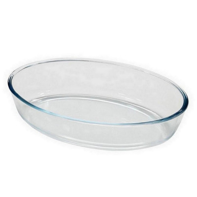 Блюдо стеклянное для запекания 4000 мл овальное Cristallino Mallony