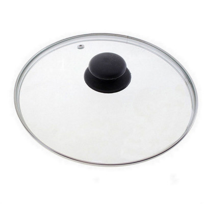 Крышка стеклянная 20 см стекло 4 мм металлический обод пластиковая ручка Стекло Mallony
