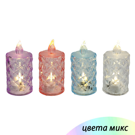 Светильник светодиодный 4*8 см микс Свеча NP-3019 Baizheng