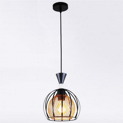 Люстра кухонная 1 плафон 20*100 см Е27 60Вт 4м2 плафон металл черный Baizheng