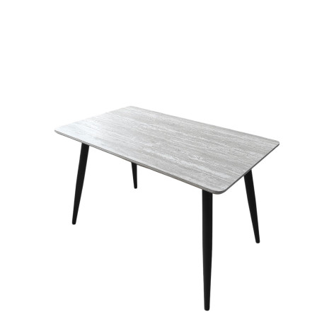 Стол ЛДСП кухонный 120*70 см серый ножки металл черный A114-1 2 кор Baizheng